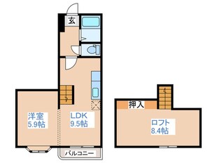 ジュイエ学園前の物件間取画像